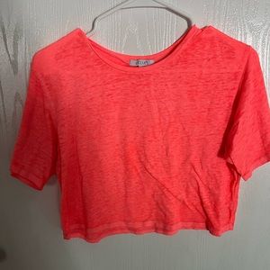 dELIAS neon pink crop top